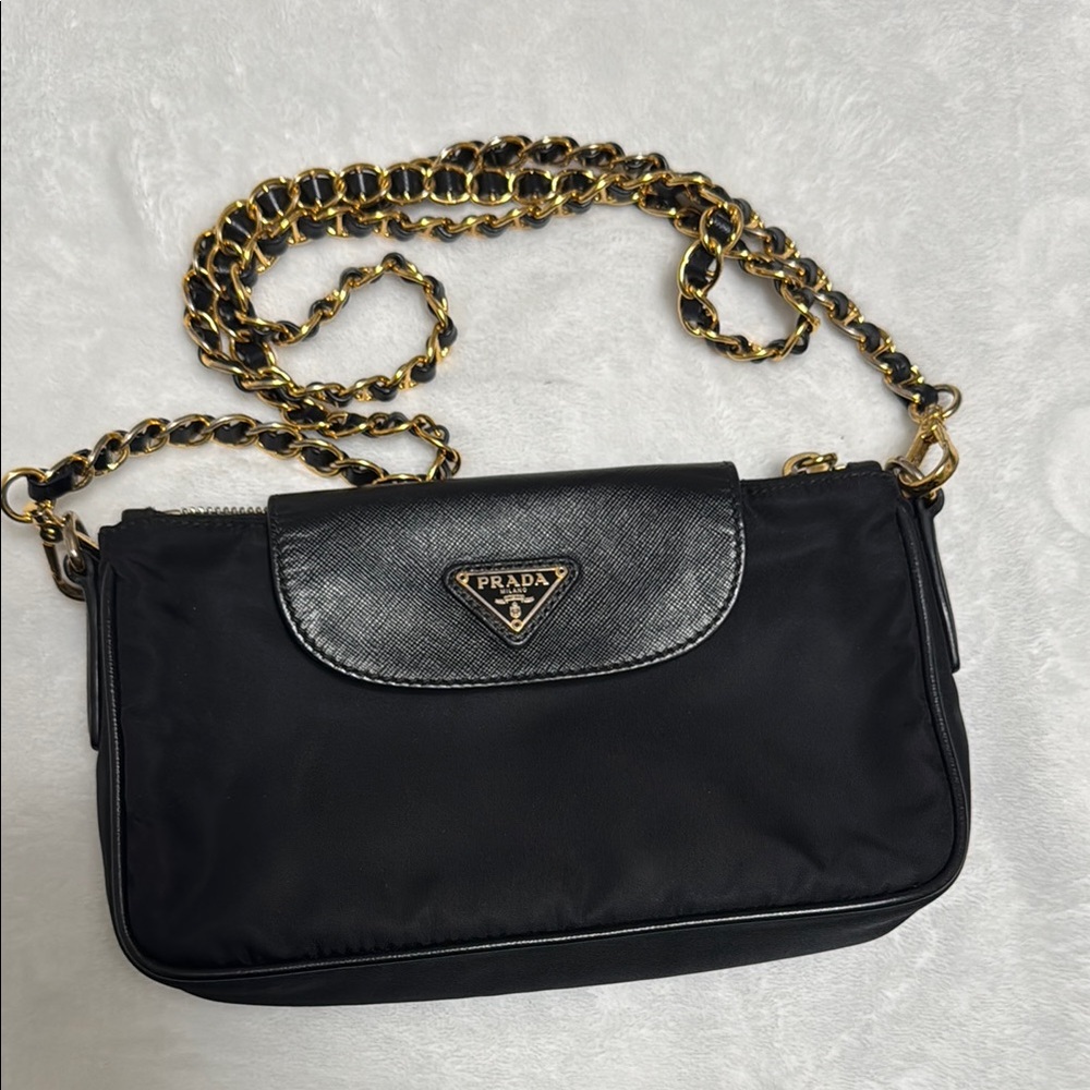 Prada Black and Gold Women's Bag